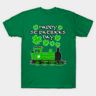 St. Patrick's Day Steam Train Model Railroad Enthusiast T-Shirt
